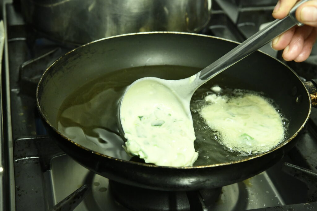 cuisson de beignet de poireaux corse