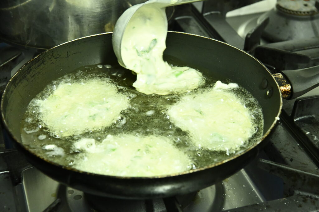 cuisson de Quatre beignets de poireaux corse